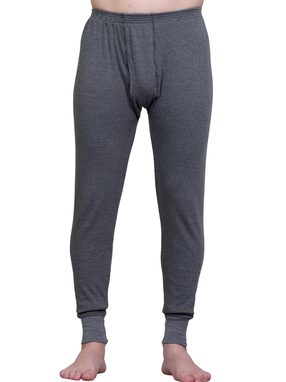 zeffit Men Cotton Blend Thermal Bottom | Solid Winter Innerwear Lower, Pyjama for Men Charcoal-picture-25