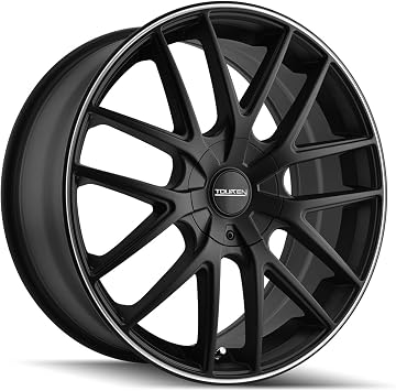 TR60 17x7.5, Bolt Pattern 5x112/120, Offset 42, MATTE BLACK/MACHINED RING, set of 1