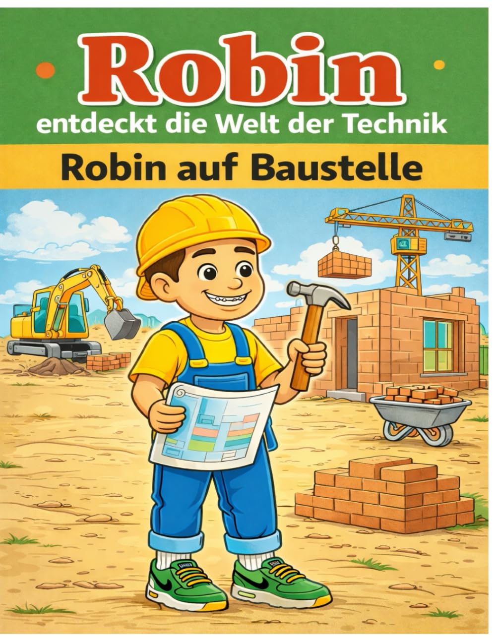 Robin entdeckt die Welt der Technik: Robin auf der Baustelle