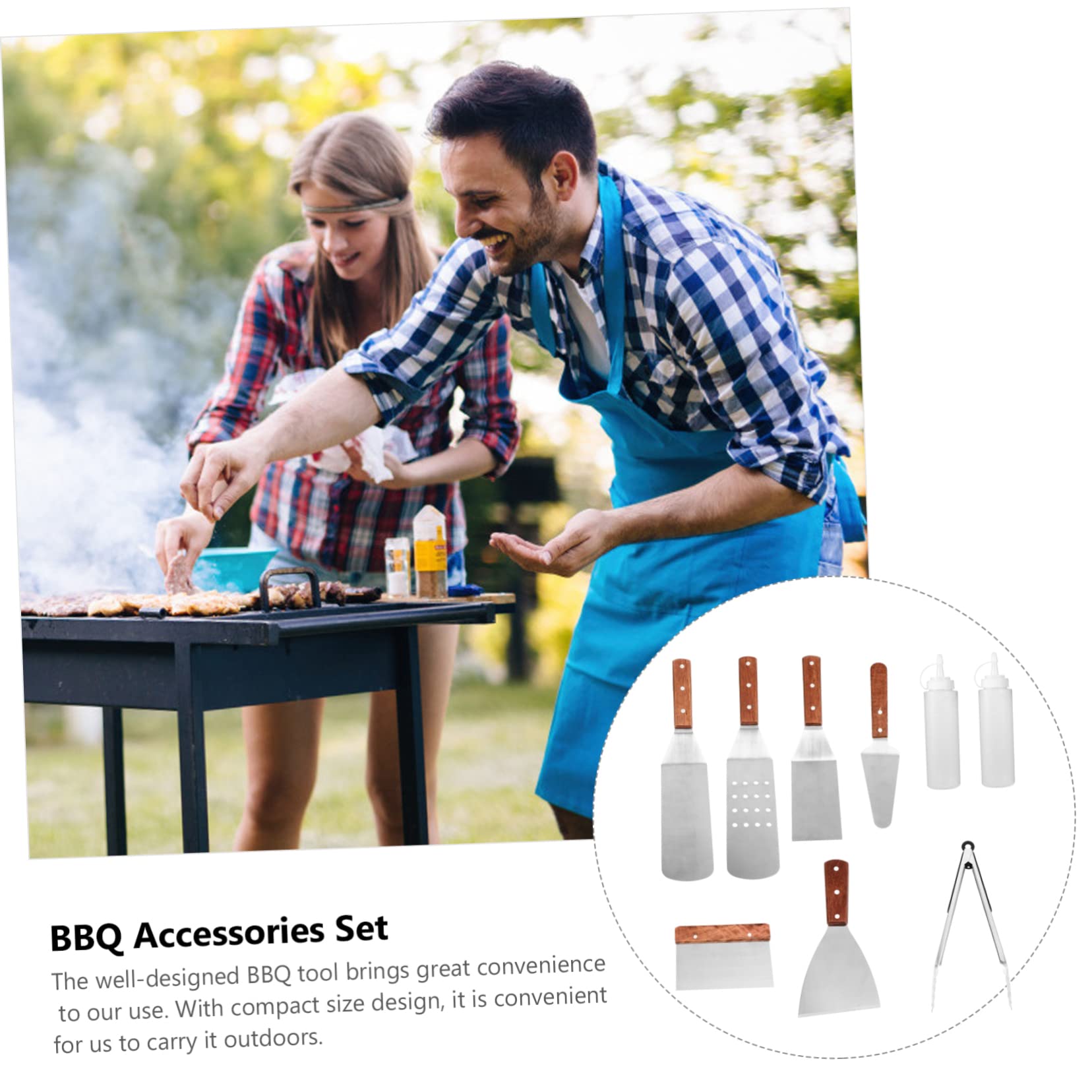 Utensili Per Barbecue in Acciaio Inossidabile e Accessori Per Grigliata Pratici e Duraturi Per Uso Interno Ed Esterno
