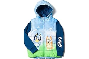 Bingo Girls Bluey Zip-Up Vest 2fer Jacket (Toddler to Big Kid)