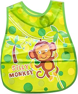 Mix&Max Waterproof Bib Printed Silly Monkey For Boys-Multicolor