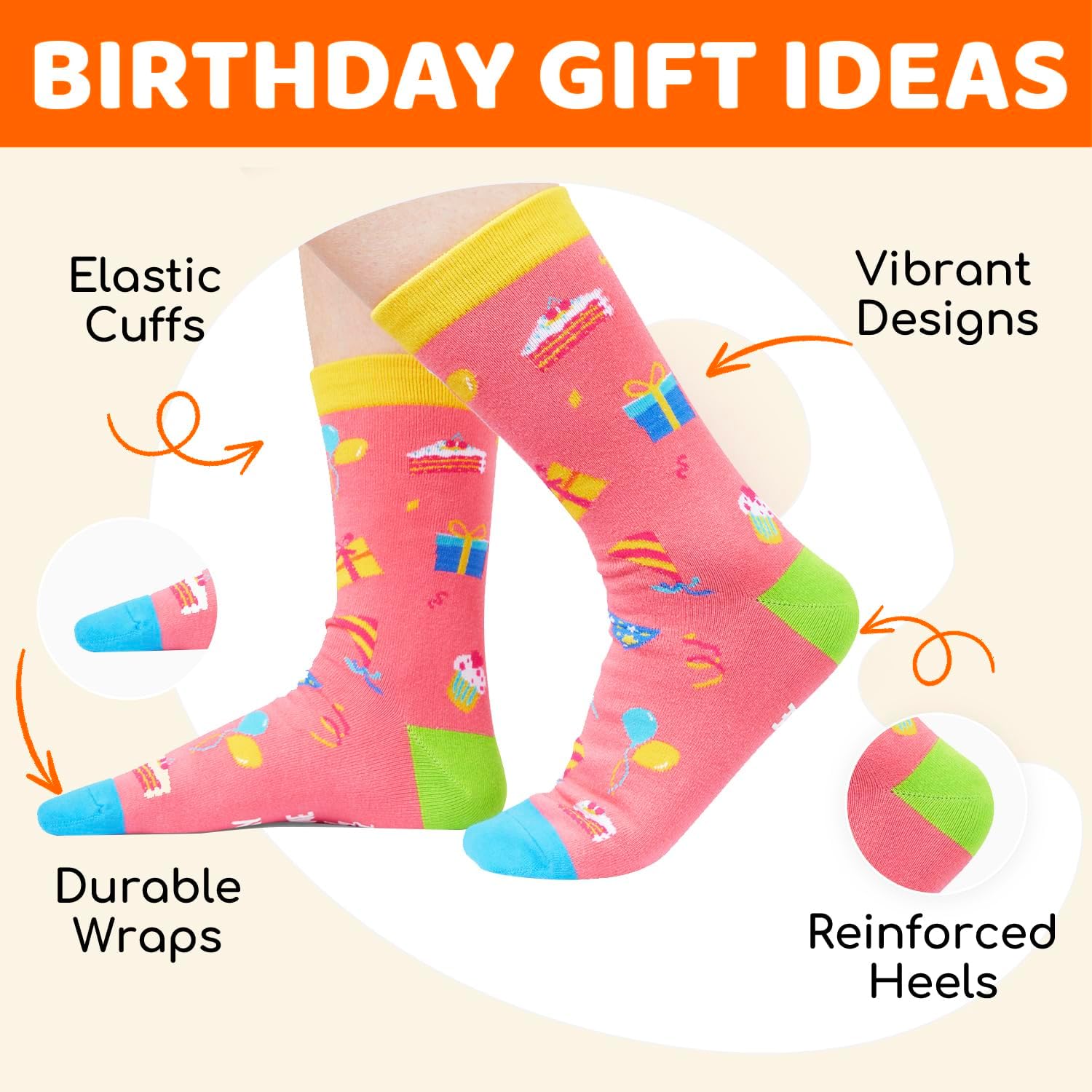 Zmart Birthday Gifts for Senior Women - Funny Birthday Socks for Her in 50s - Image 3