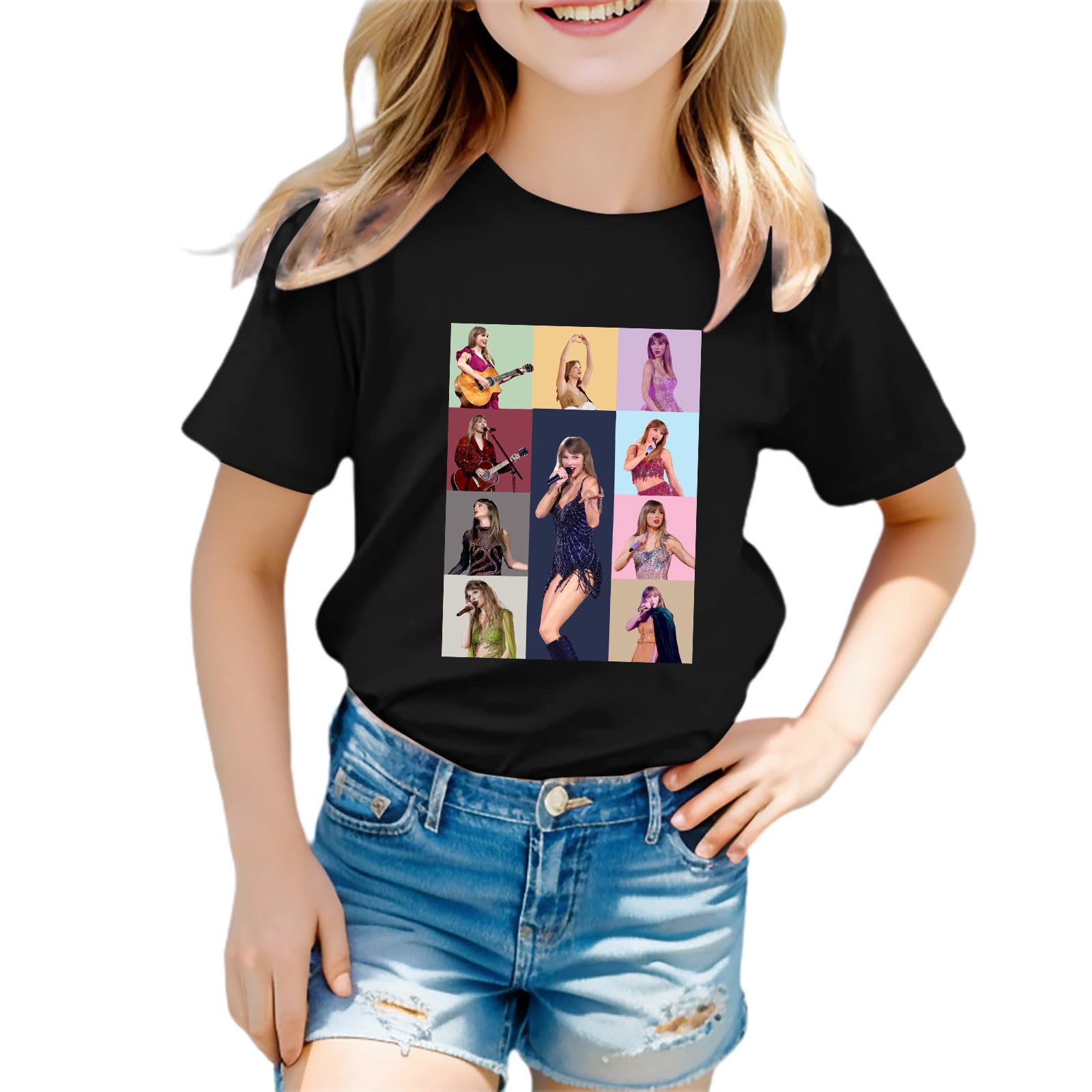 GodomClothes for Girls Kids Tops & T-Shirts Funny Teenage Girls Gifts T Shirts Concert Going Out Tops Fashion Casual T Shirt Short Sleeve Crewneck Graphic Tee Tops Basic Tops Kids Party Disco Cool Tshirt
