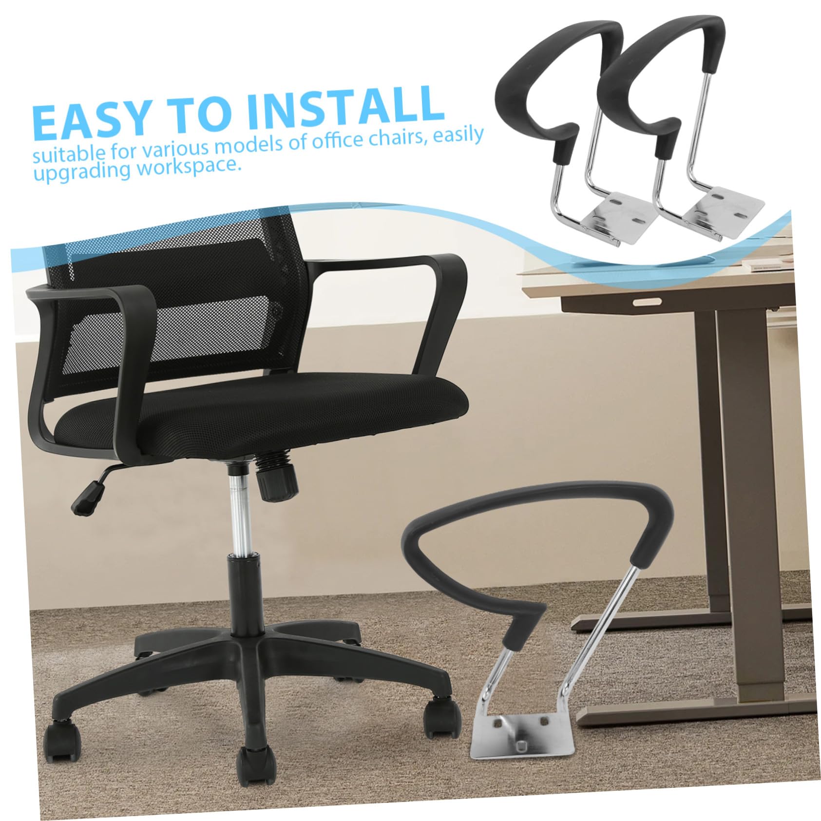SHINEOFI 2 Piezas De Repuesto para Reposabrazos De Silla Piezas De Reparación para Sillas De Oficina Anillos De Plástico