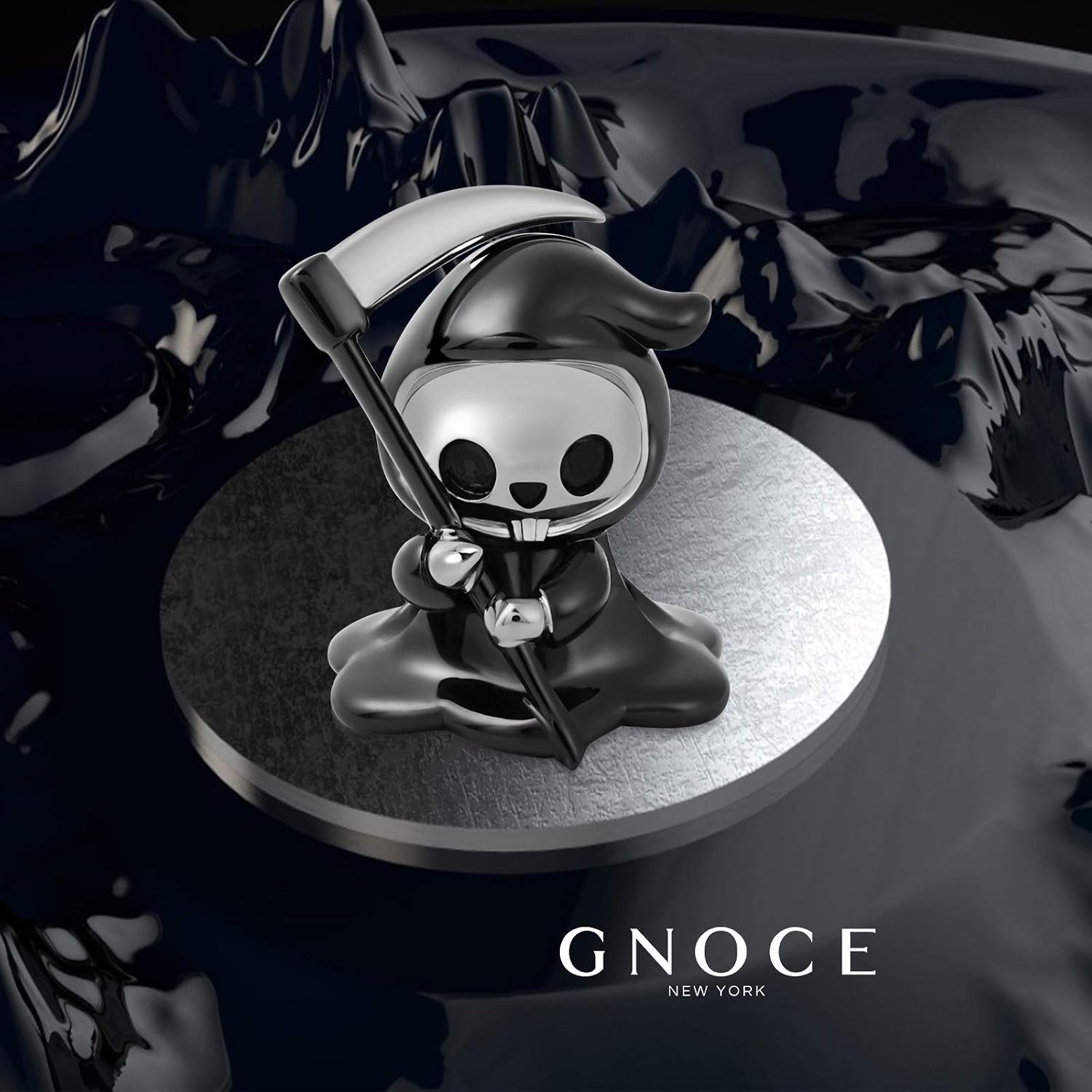 GNOCE Little Ghost Charm Bead Sterling Silver Black Plated Charm Fit Bracelet/Necklace For Women Girls Wife Daughter - Image 3