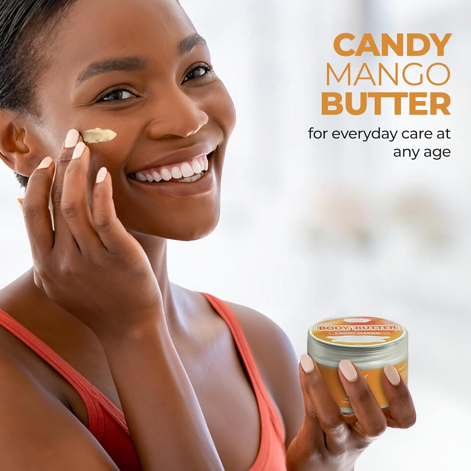 body butter candy mango scent long -lasting fragrance,hydrate skin jojoba oil and more 8oz