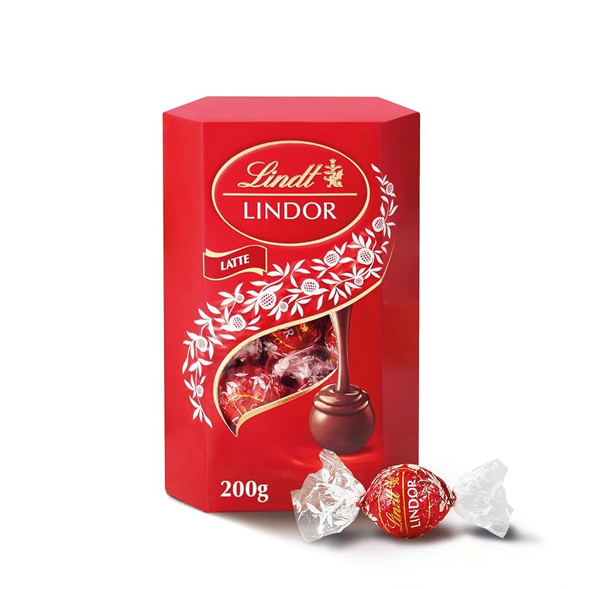 Lindt Lindor Praline di Cioccolato al Latte 16 Cioccolatini, Confezione 200g