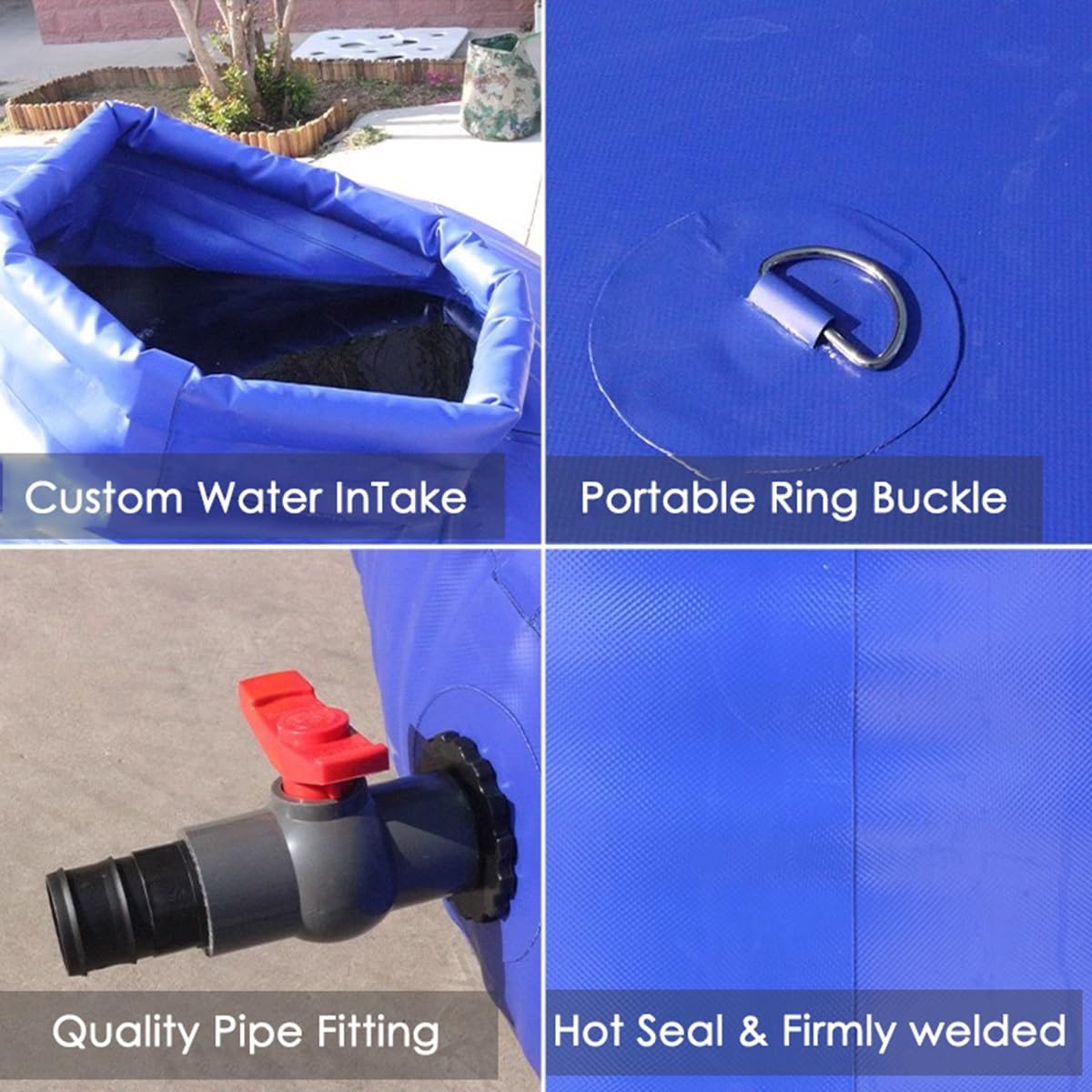 Serbatoio di acqua pieghevole per la vescica portatile dell'acqua dell'azienda agricola del giardino con capacità 330L