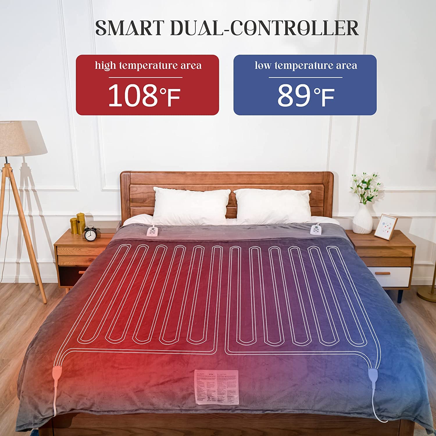 Electric Blanket King Size, Heated Blanket Dual Control