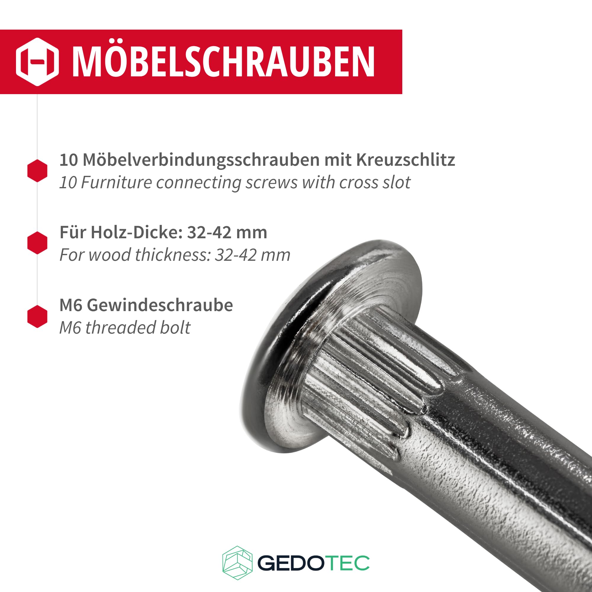 Dadi Filettati Per Mobili M10 - 25 Pezzi In Acciaio Zincato | Con 4 Punte Antitorsione - Foto 4