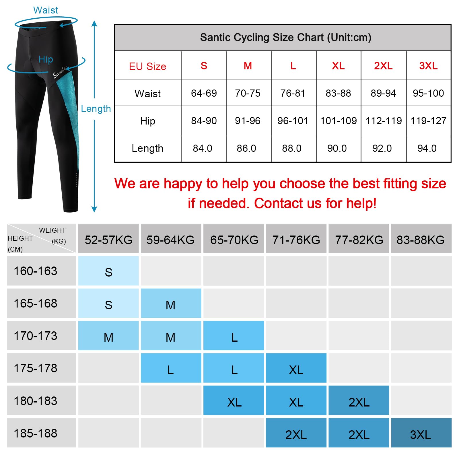 Santic Pantalon Cycliste Femme 7/8 Rembourré Leggings de Vélo Femme Cyclisme pour MTB-Gina