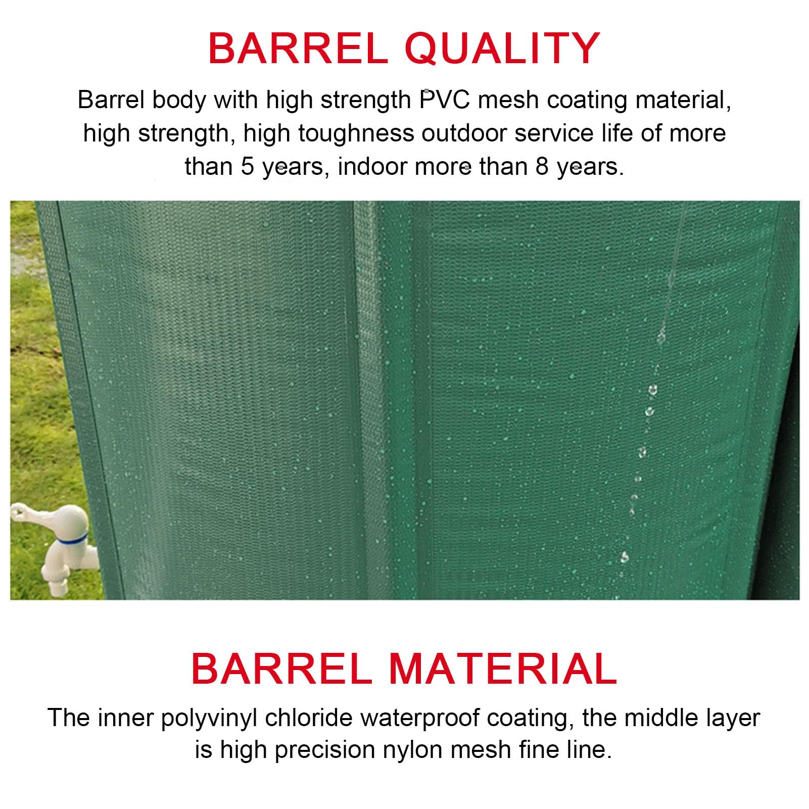 Colector de Agua de Barril de Lluvia | Tanque de Almacenamiento | Plegable de Malla de PVC | Contenedor de jardín de Gran Capacidad con colección de Lluvia para Ahorrar Agua y Lluvia