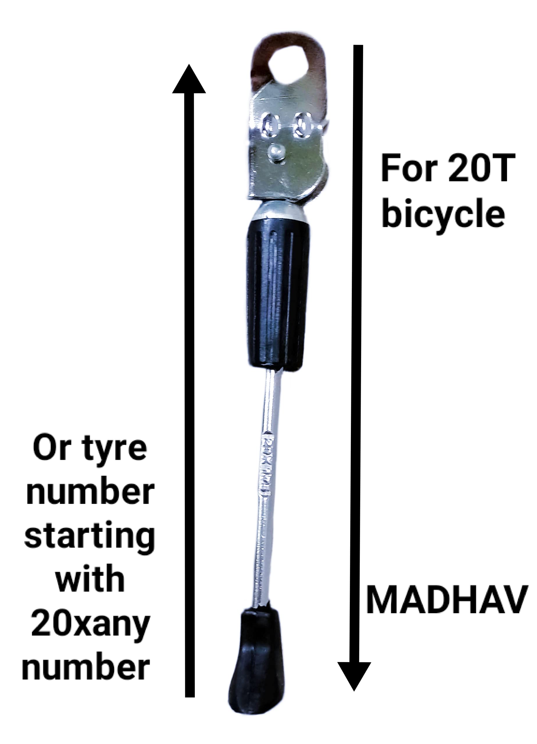 CYIDER Bicycle Kickstand,for 20T Bicycle,Made UP of Steel,Heavy Build Quality,Durable for Cycle Tyer Number 20XANY Number 3