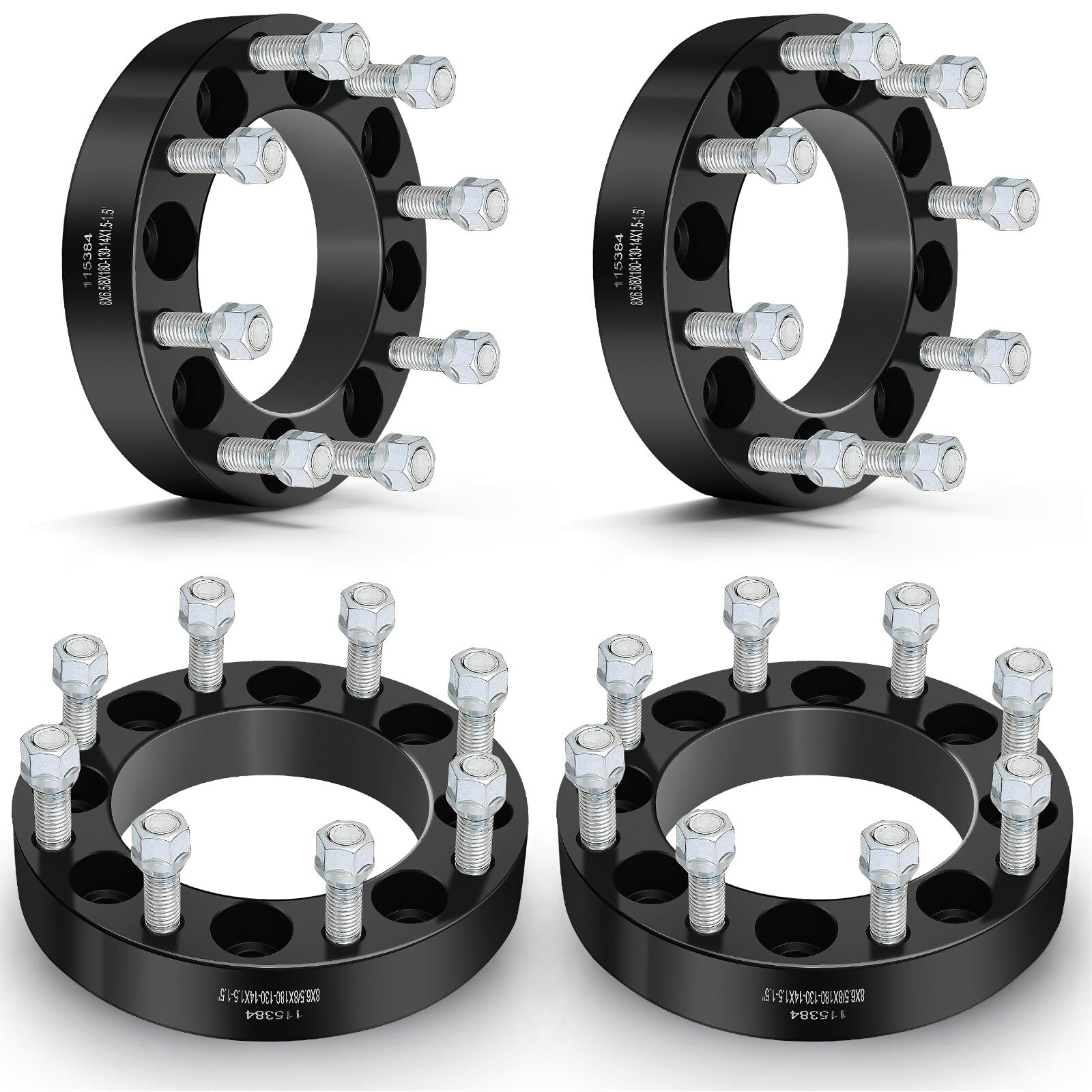 ECCPP 4PCS 8 Lug 8x165.1mm to 8x180mm Conversion Wheel Spacers Adapters 1.5 inch 8x6.5 to 8x180 Fit for Chevrolet Silverado 2500HD 3500HD for Suburban Sierra 1500HD 3500HD for GMC Yukon XL 2500