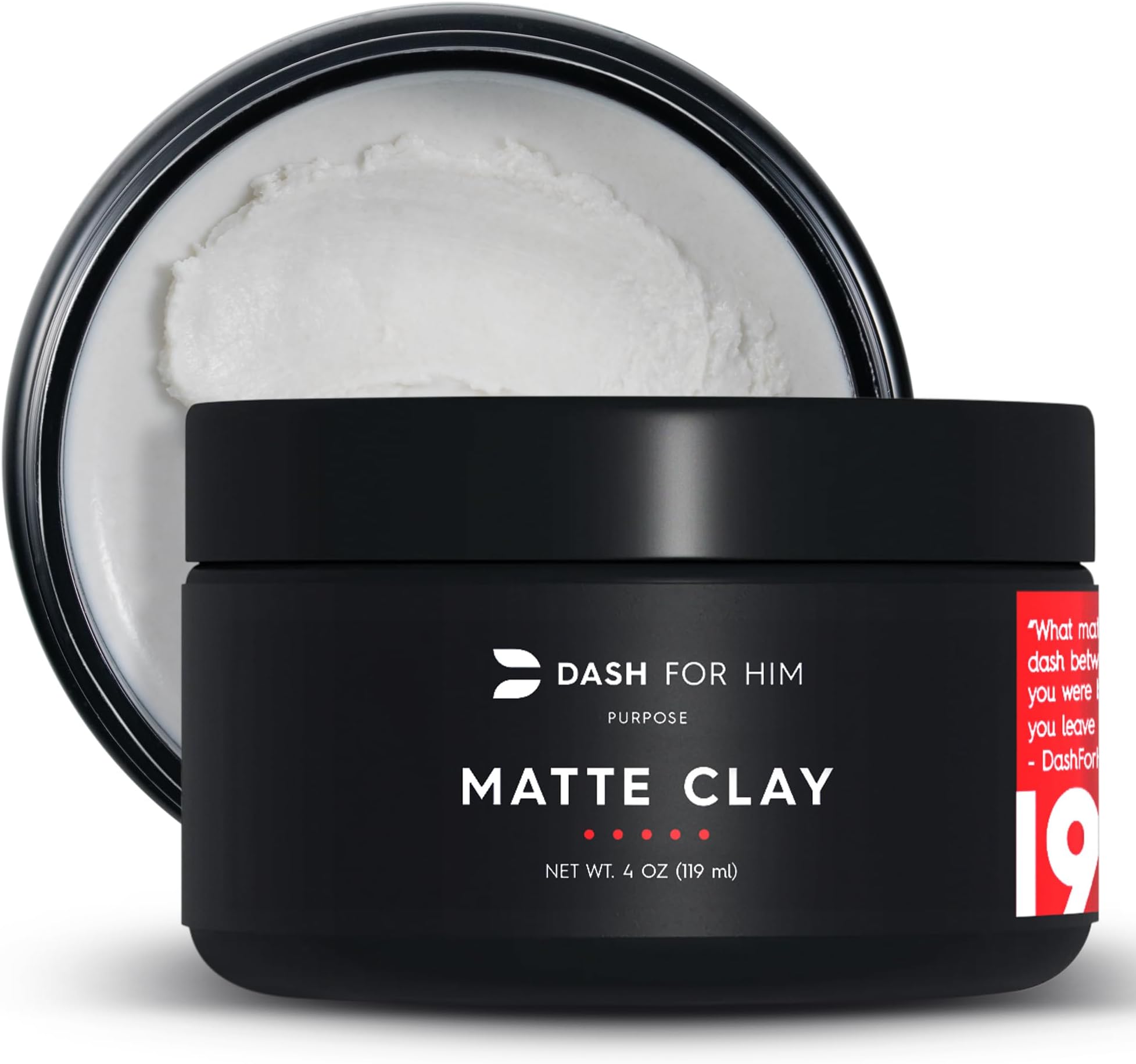 Dash For Him Hair Clay for Men, Pliable Moulding Cream Product That Gives Strong Hold with a Matte Finish 120ml