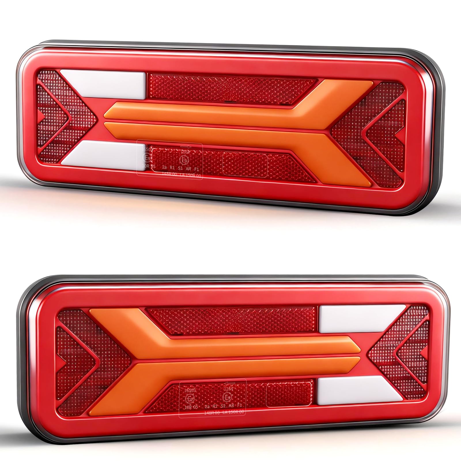 Kit 2 Feux Arrière LED Multifonction - 40 LED, 12V/24V Pour Remorque Et Camping Car 99313217