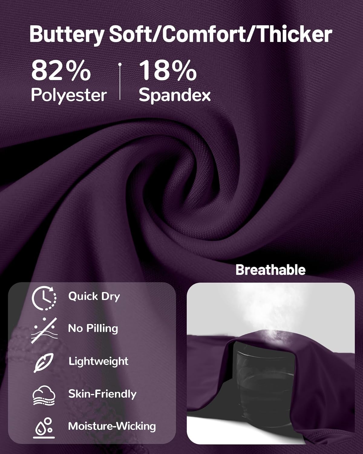 Moozava No Front Seam Women's Biker Workout Shorts 8"/5"/3" High Waist Tummy Control Spandex Shorts Gym Yoga Running Pockets - Image 5