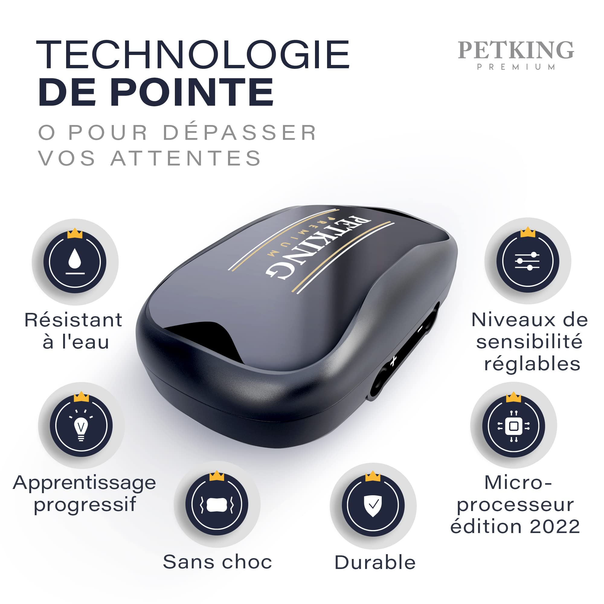 PetKing Premium Collar Antiladridos para Perros Collar Adiestramiento Collar Antiladridos Perros Pequeños Grandes