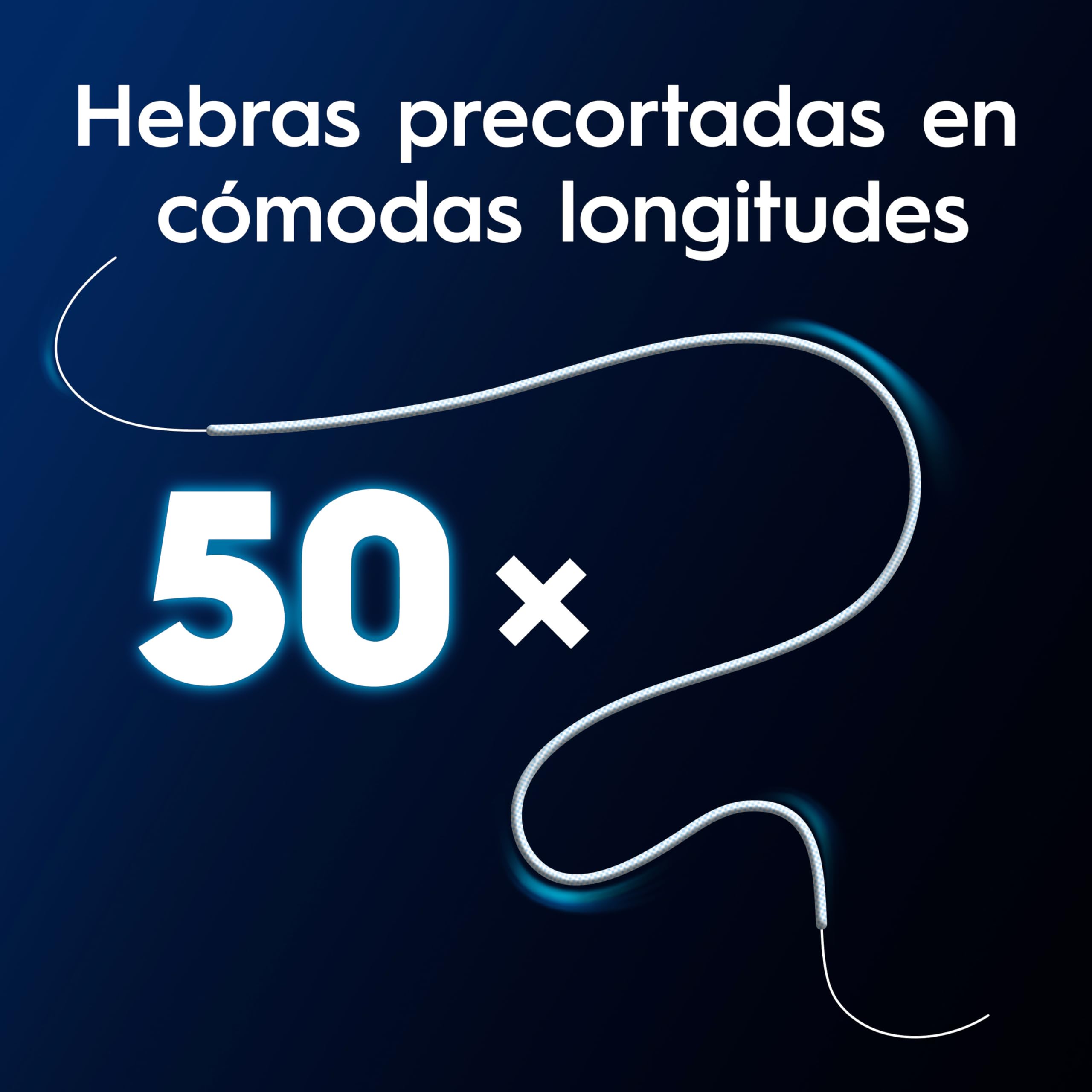 Oral-B Superfloss Seda Dental Threader, Elimina La Placa Bacteriana Y El Sarro, Puntas Rígidas O Seda Dental Acolchada, Para Limpiar Brackets Y Aparatos, 50 Hebras Precortadas - 5