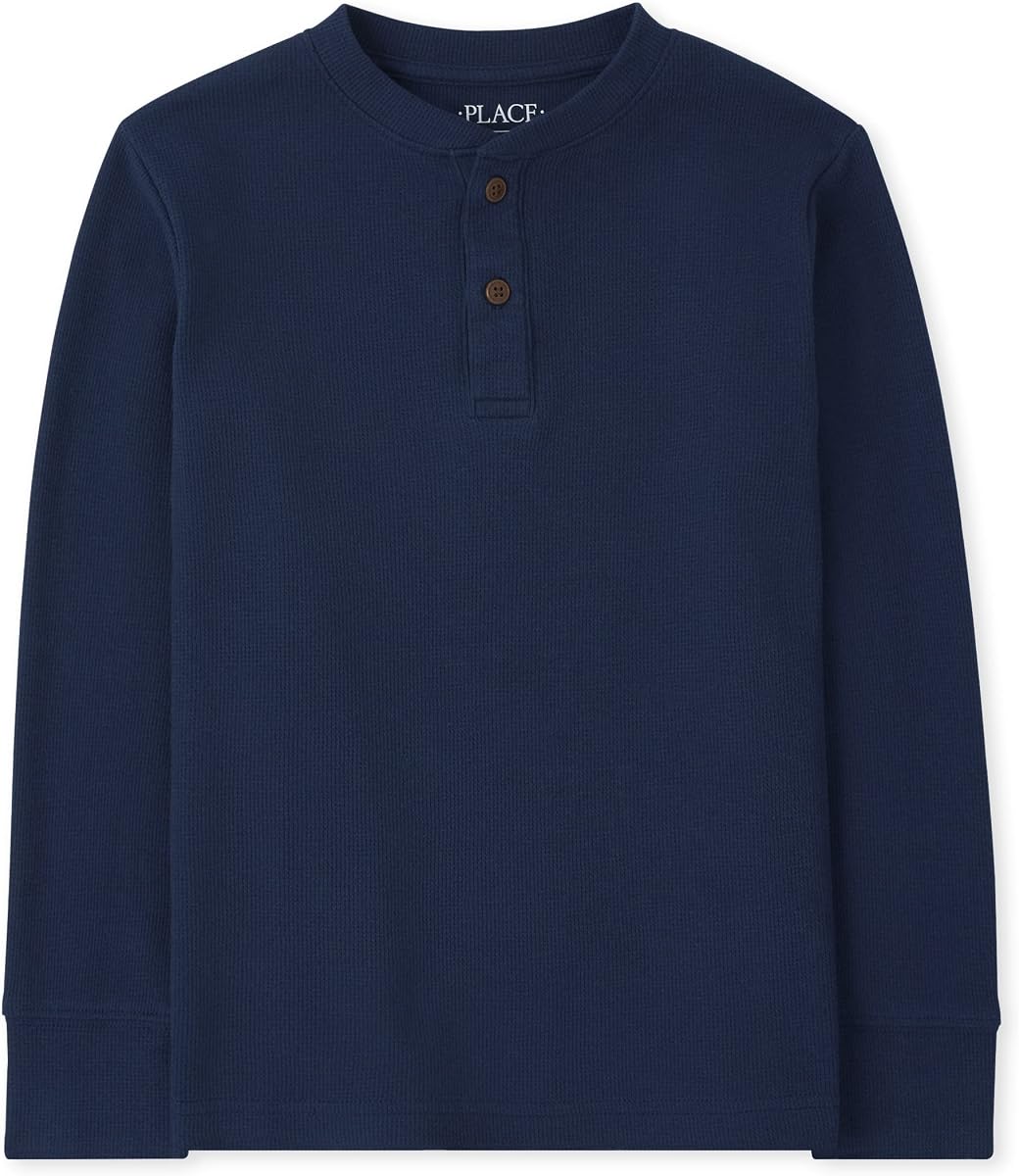 Camisa Henley térmica de manga larga para niños