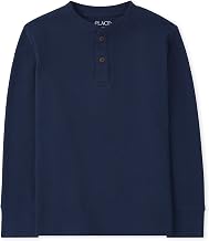 The Children's Place boys Long Sleeve Thermal Henley Shirt