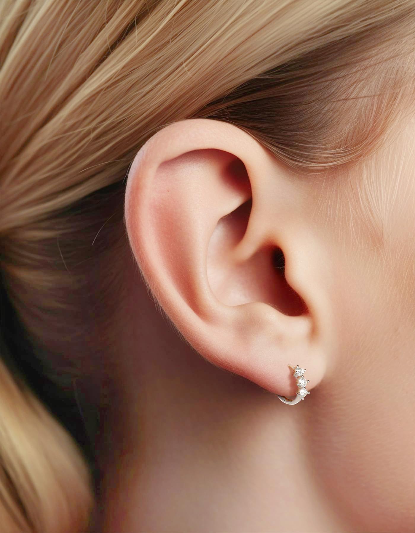 Momentwish Orecchini Moissanite Appesi, 2 Carati Orecchini Cerchio Dacon Pendente Argento 925 Orecchini Anallergici Donna Simulato Diamante Brillanti