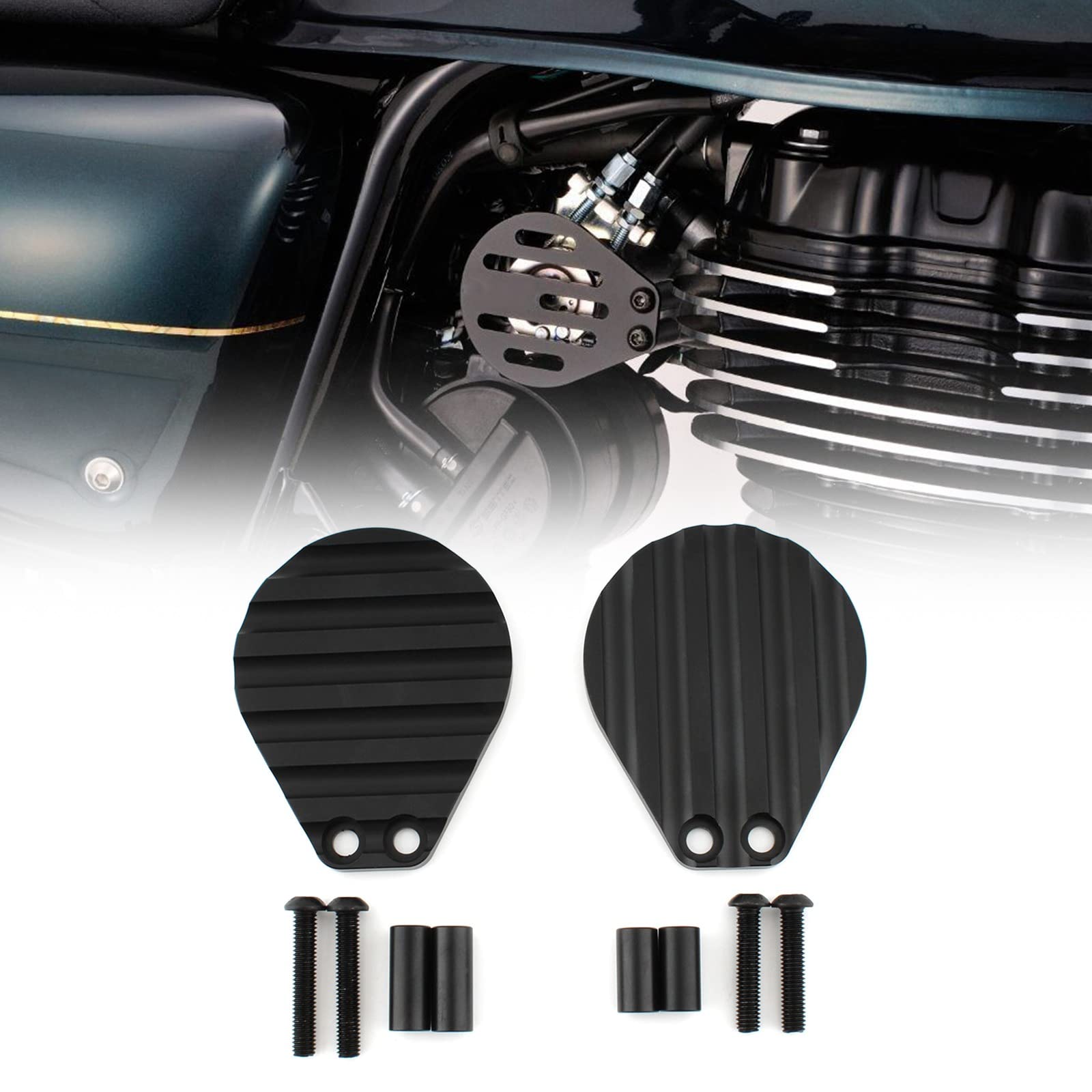 Set Copri Filtro Olio FINMOKAL Per Honda GB350/CB350 - Protezione Carter, Alluminio, Design Elegante