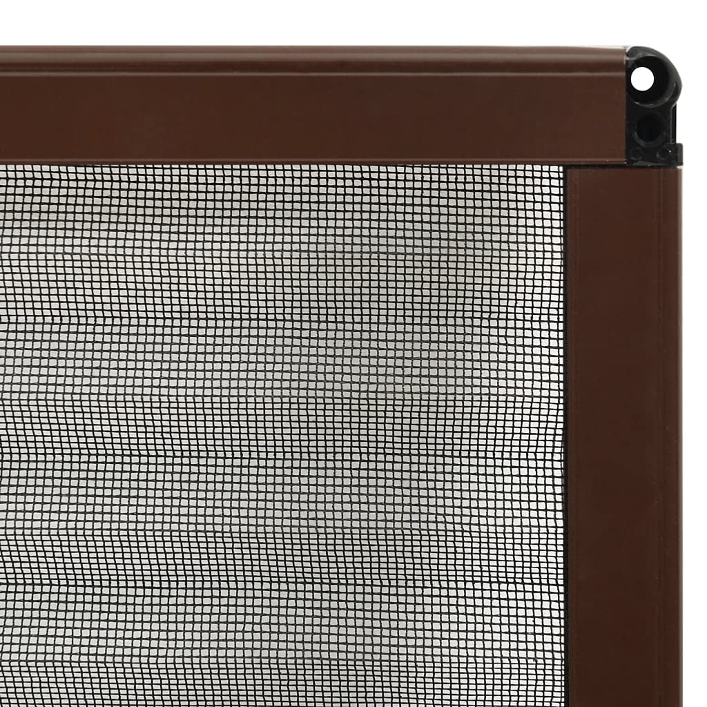 vidaXL Mosquitera Plisada para Ventanas Red Rejilla contra Insectos Moscas Cortina Plisada Ajustar Verano Fácil de Colocar Aluminio Marrón 80x100 cm
