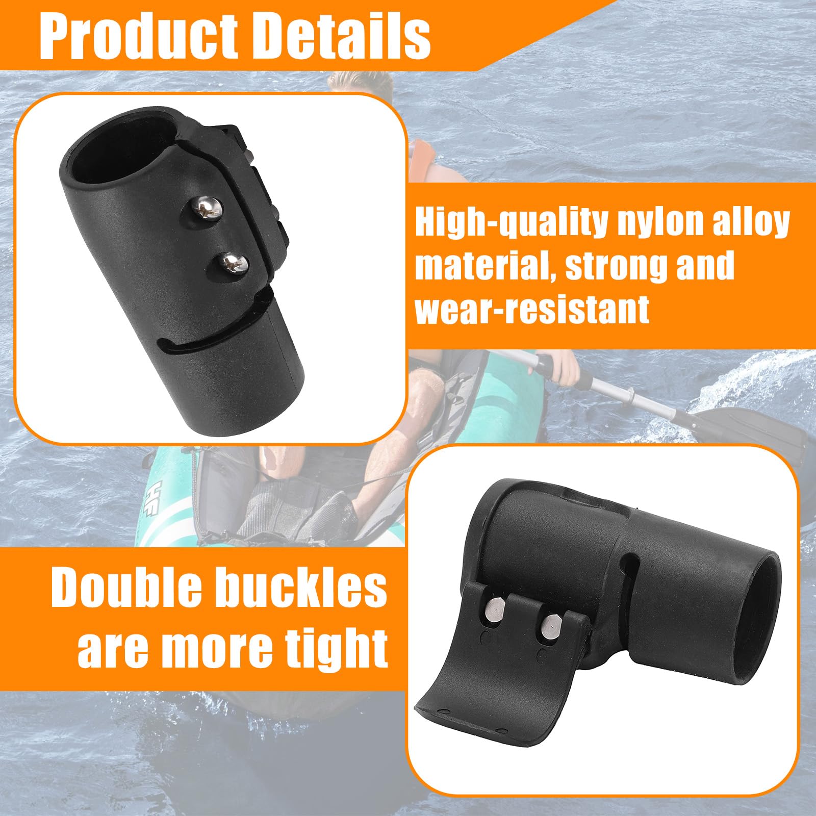 Morsetto Pagaia SUP a Sgancio Rapido, 2 Clip PVC, Rilascio Rapido con Serratura da Surf