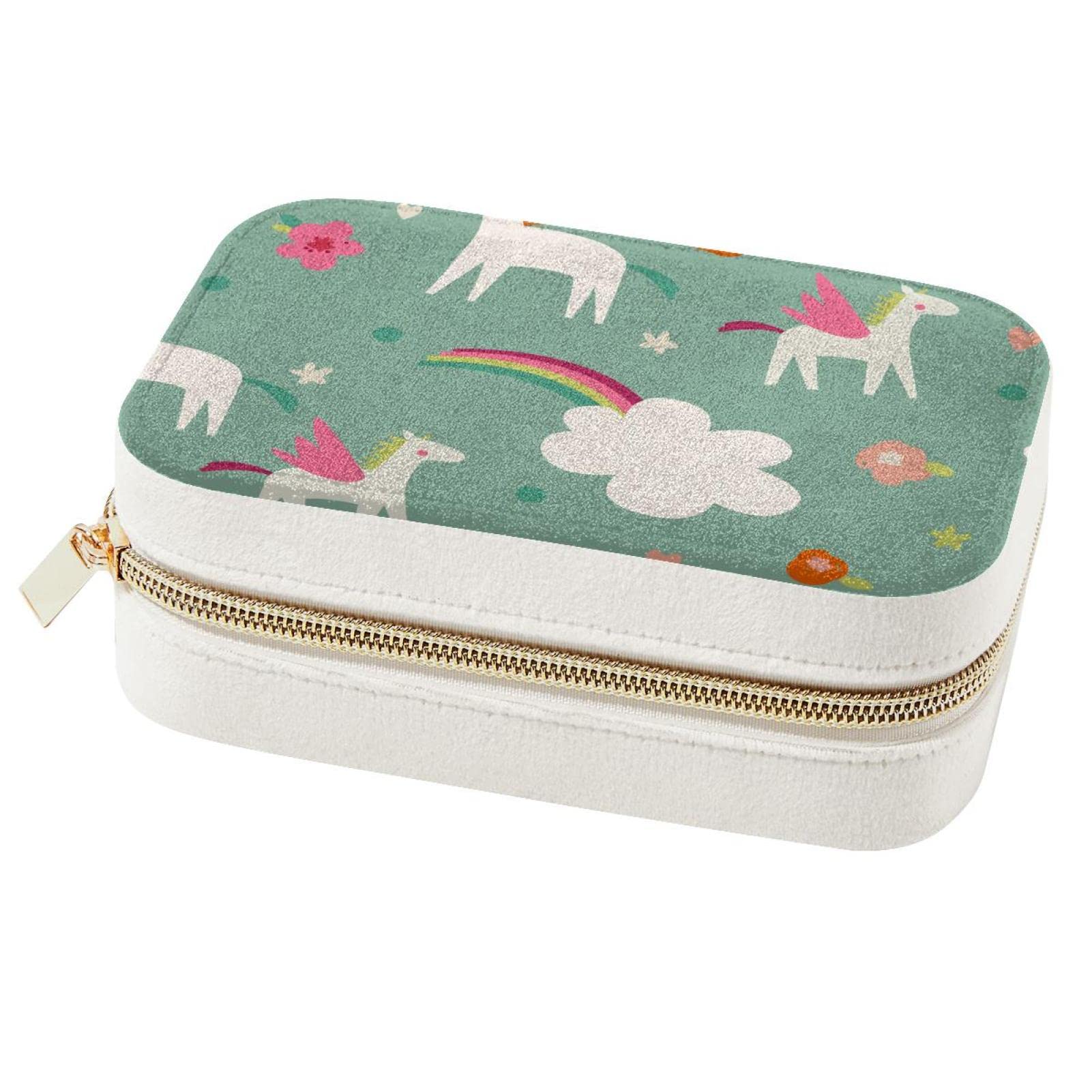 Boîte à bijoux de voyage licorne : cadeau demoiselle d'honneur et anniversaire fille