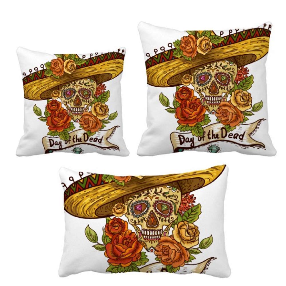 Coussin Dia de los Muertos Mexique pour créer une ambiance bohème unique au salon