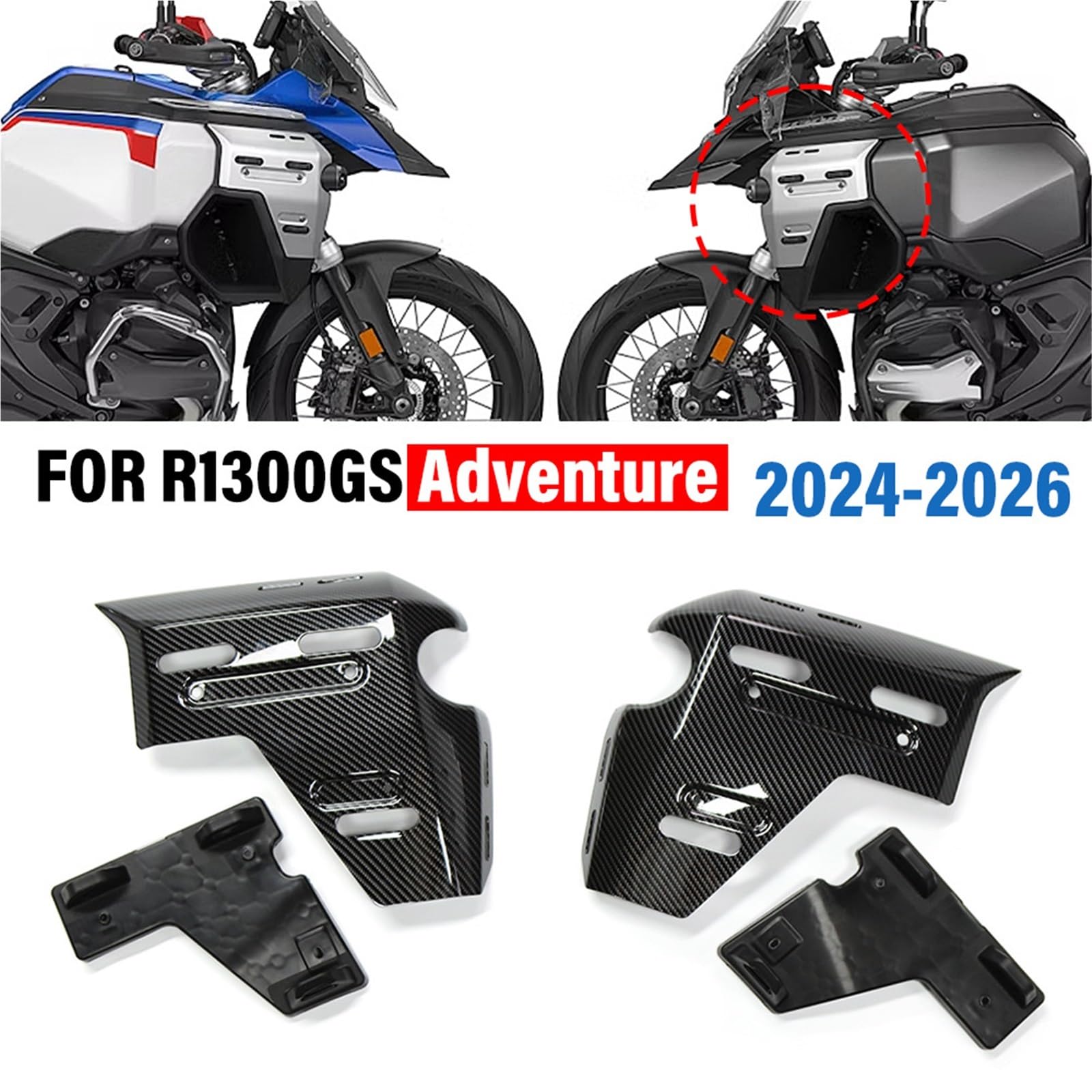 Osłona panelu chłodnicy Pasuje Do Motocykla BMW R1300GS R1300 GS ADV Adventure 2024-2026, Osłony Boczne Zbiornika Wody, Rama, Osłona Chłodnicy Osłona ochronna chłodnicy(1290SUPERADVENTURER 4)