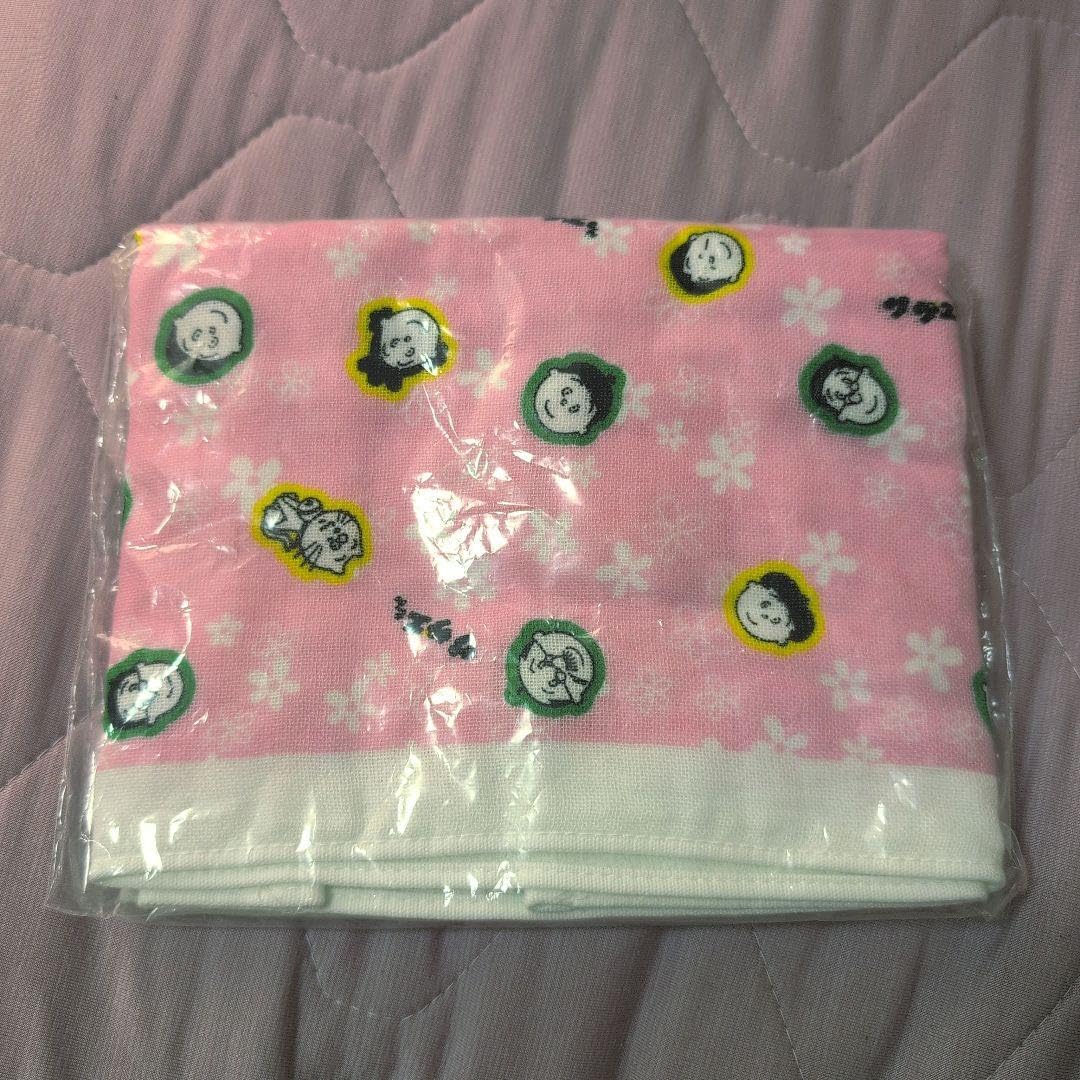 サザエさん ガーゼてぬぐい ピンク