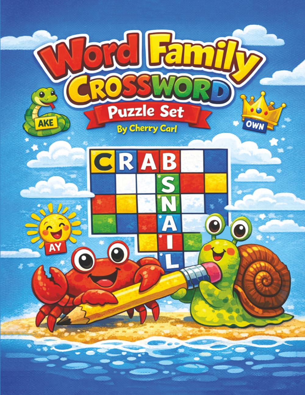 Word Family Crossword Puzzle Book: Sight Word and Phonics Activities for Early Readers