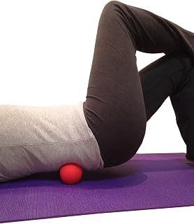 Kieba Massage Lacrosse Balls Set of 2 - Firm Trigger Point Therapy Balls for Myofascial Release, Muscle Knots, Back Pain Relief (Blue & Red)