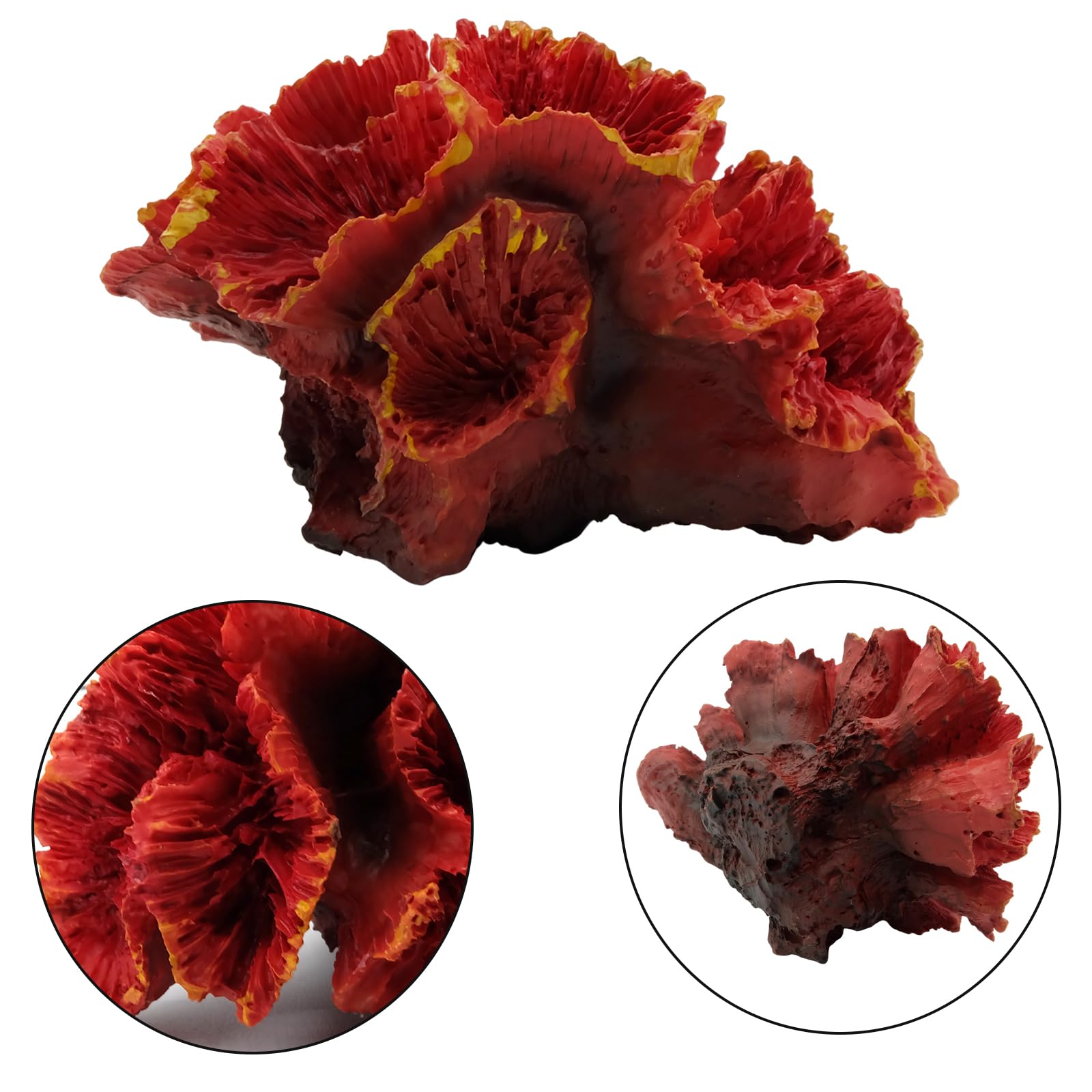 Deco Aquarium, Artificielle Deco Corails Aquarium Plante, Coraux Orange Décoration D'aquarium, pour Décoration Aquarium à Poissons, Aménagement Paysager, Balances D'aquarium (Orange)