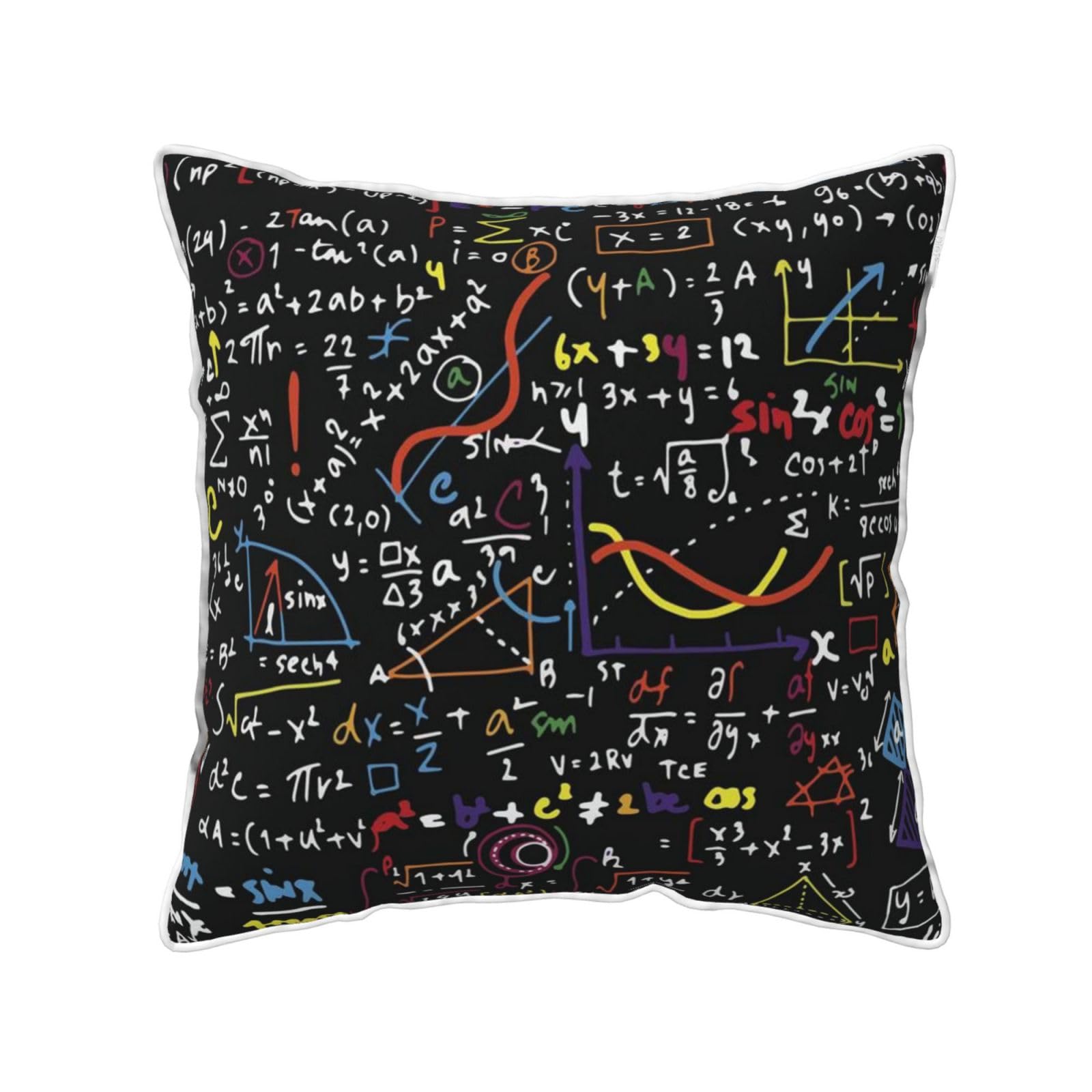 FZGGWYHL Math Formula printed Velvet Throw Pillow Cover Pillowcase