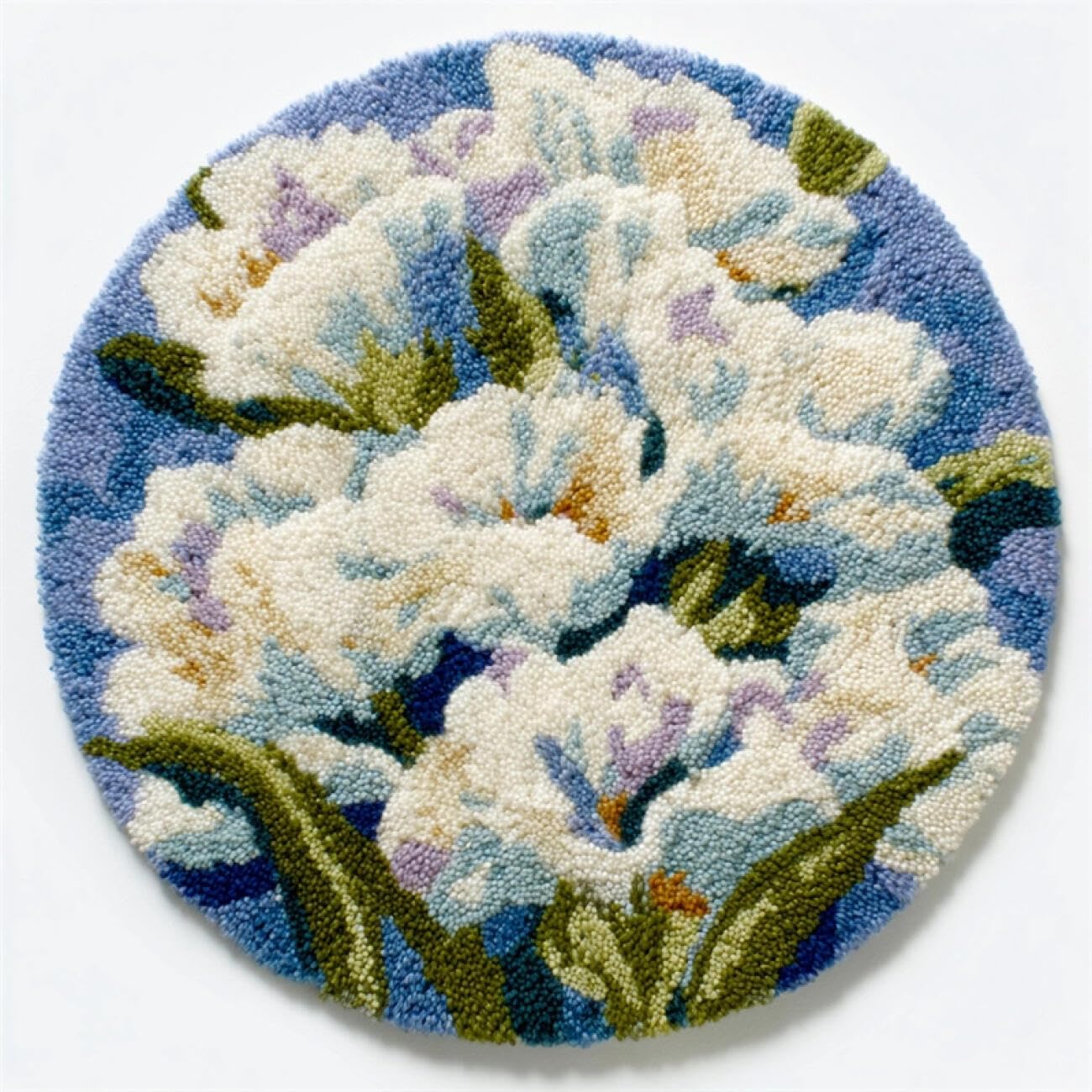 Kitquiver Tapestry Kits for Adults White Flowers 50x50cm