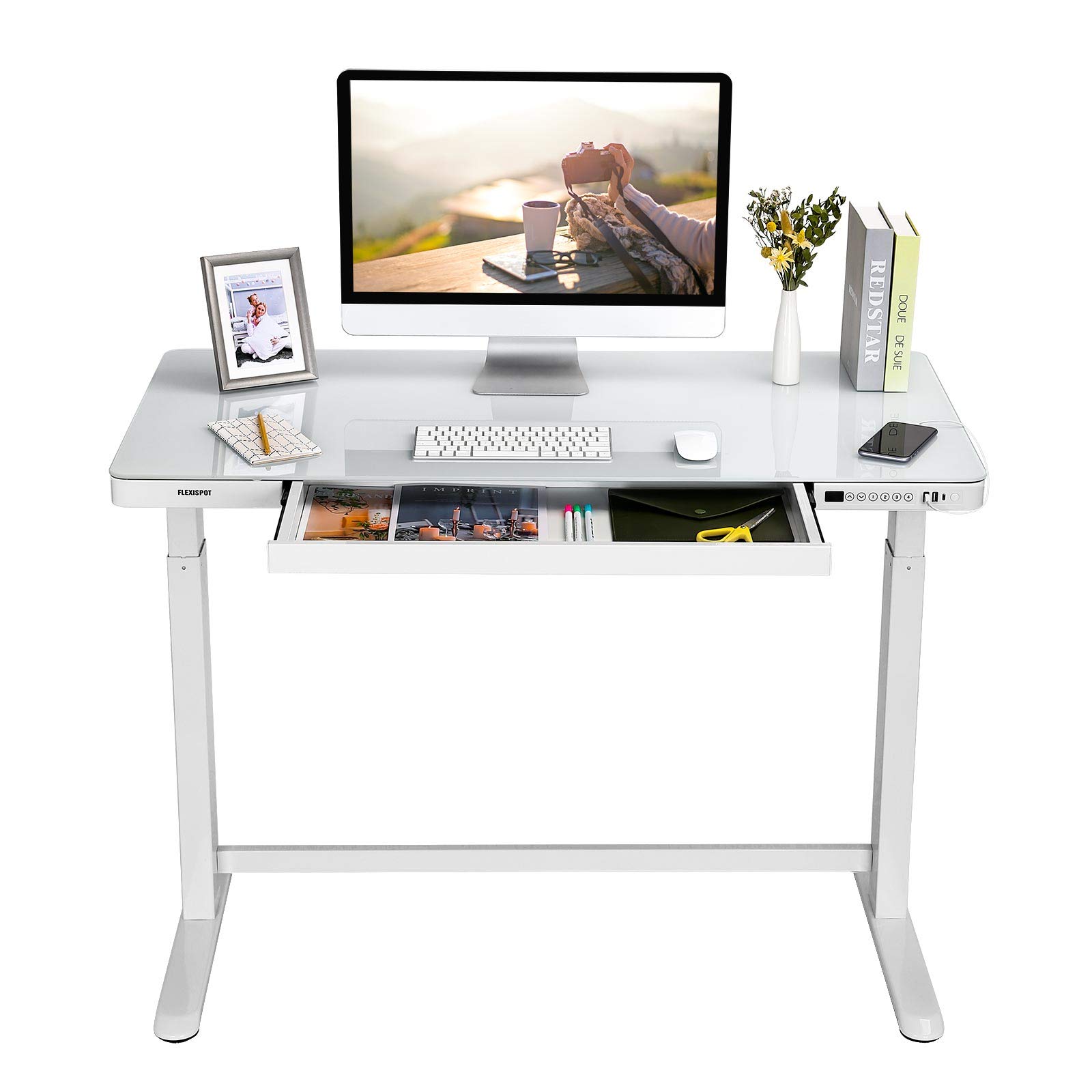 FLEXISPOT EG8 Electric Standing Desk Home Office Electric Height Adjustable Standing Desk Sit