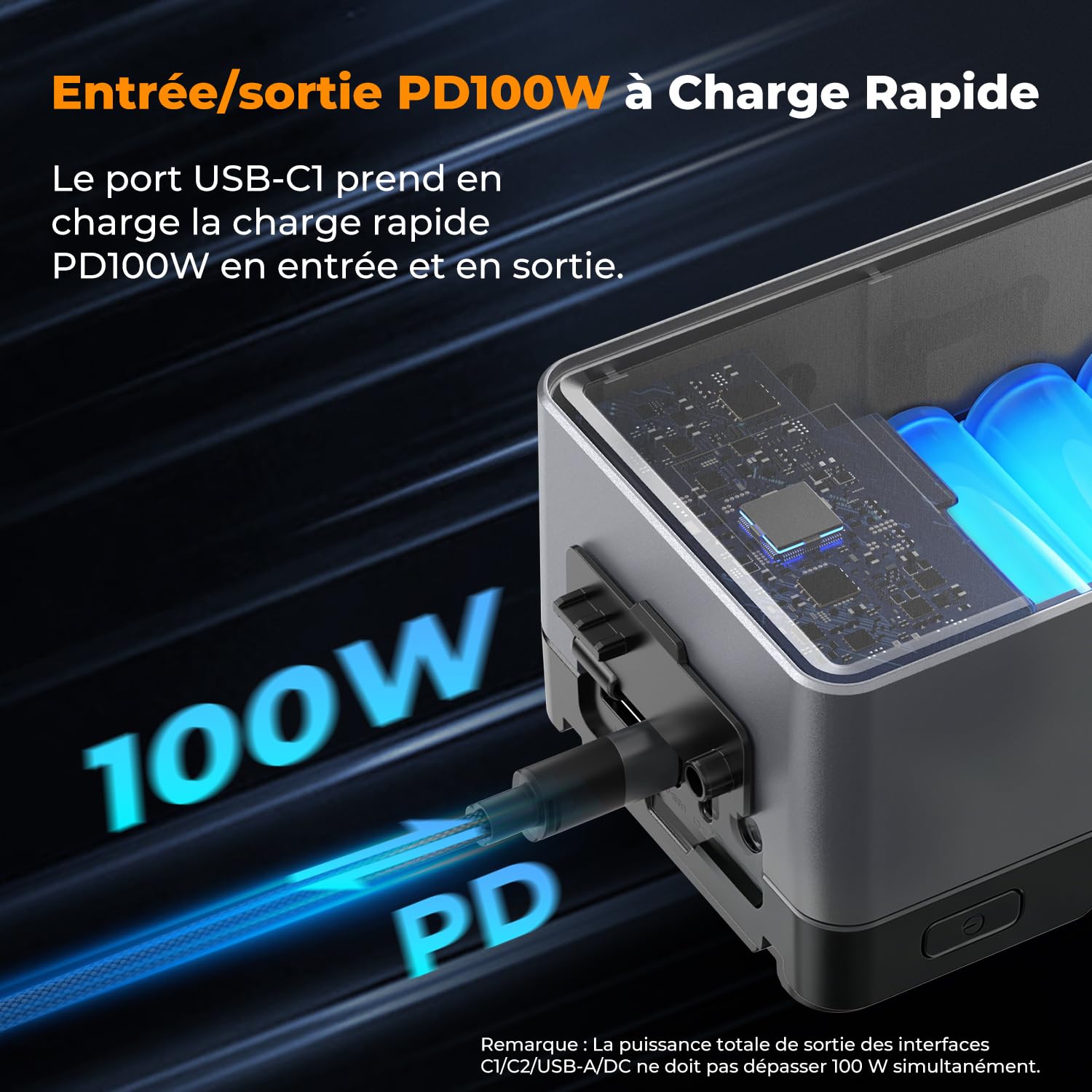 K&F CONCEPT 99Wh Batterie V Mount avec 100W Charge Rapide PD, 14.8V/6700mAh Mini Batterie V Lock avec DC/D-Tap/Double USB-C/USB-A/Écran TFT/Câble de Charge 240 W pour Camera, Caméscope, Moniteur