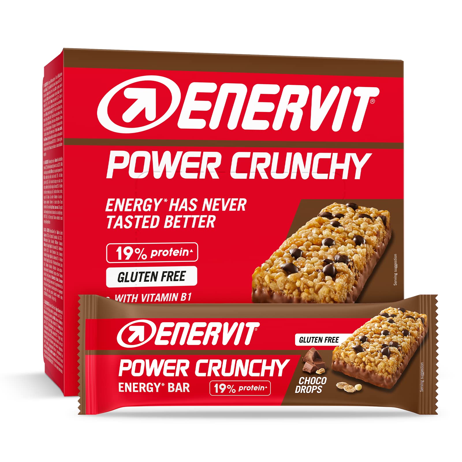 Power Crunchy Energy Bar (Choco Drops, 12 x 40g)