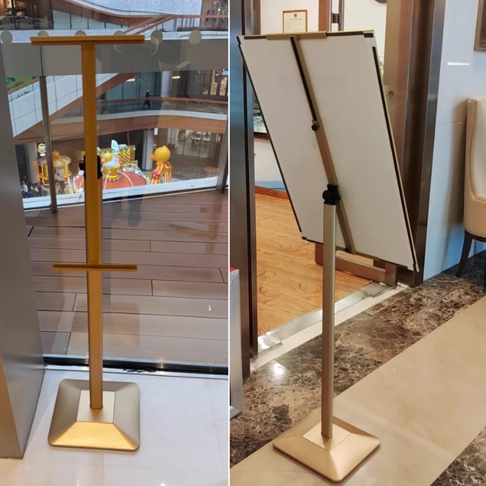AdjustabFloor Caballete de pie con soporte de cadena HeavyDu Metal Metálico Metálico para Ps Art y Presentats Resistente y Versátil Display Solut
