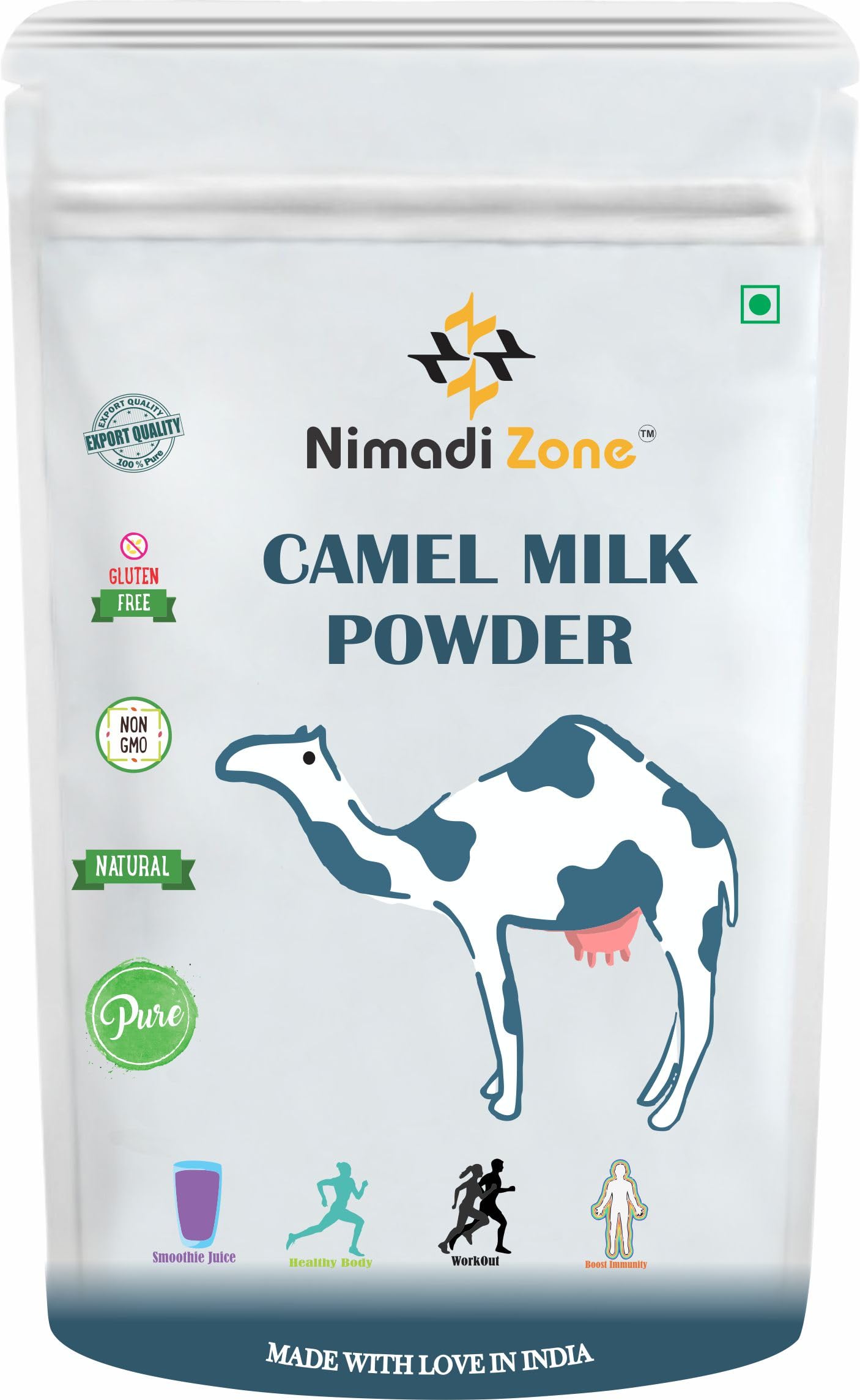 Nimadi Zone Camel Milk Powder | Freeze Dried, Gluten Free | All Natural - 200 GM by Nimadi Zone