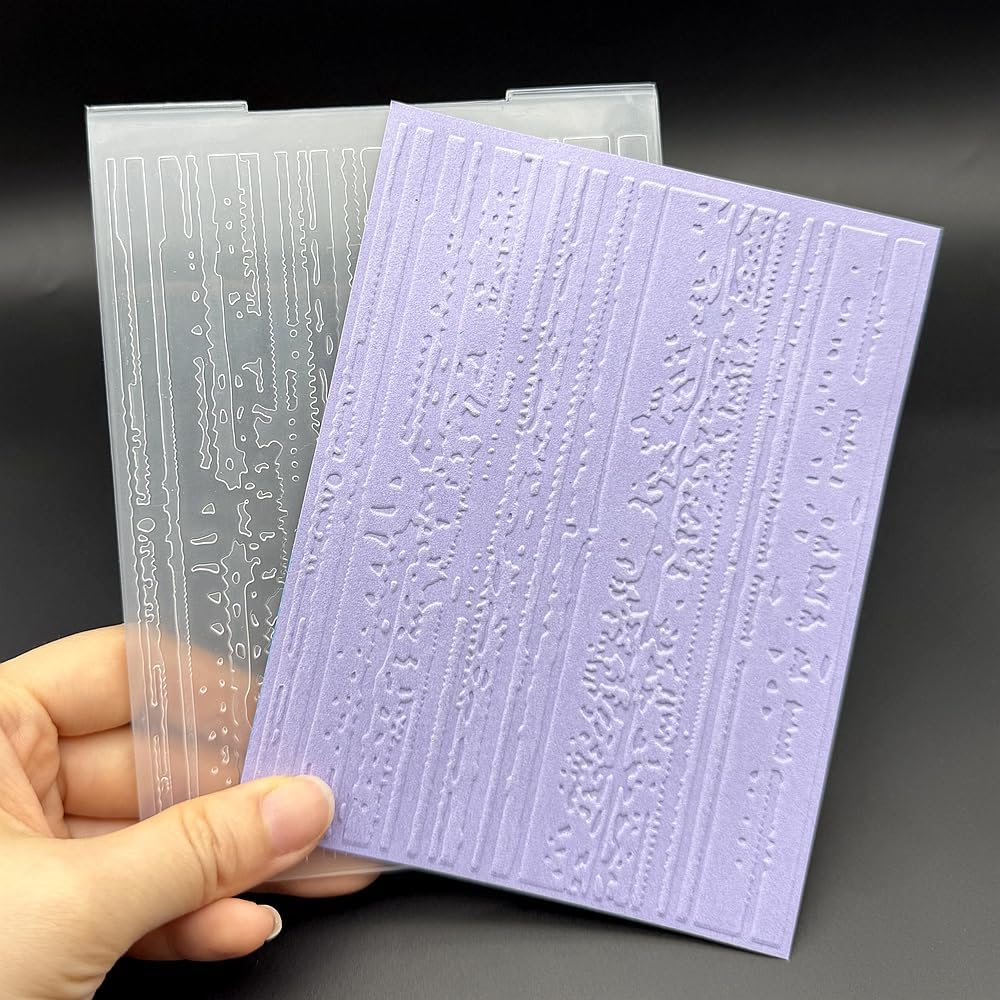 3D Plastic Embossing Folder Template Rainy Streaks Texture 5x7 Inch for Card Making DIY Scrapbooking Paper Crafting Handmade Crafts Scrapbooking Arts Supplies Scrapbook Decor