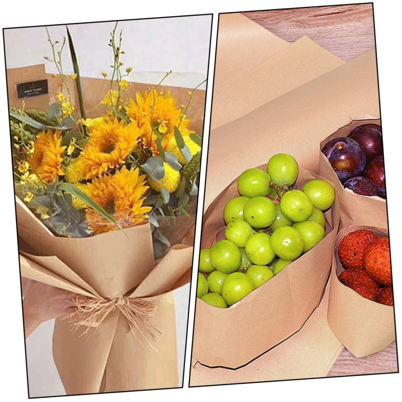 Artibetter Papier de Kraft Emballage Artisanat Marron pour Présent 30m Rouleau 45cm X Résistant et Polyvalent pour Bouquet et Décoration