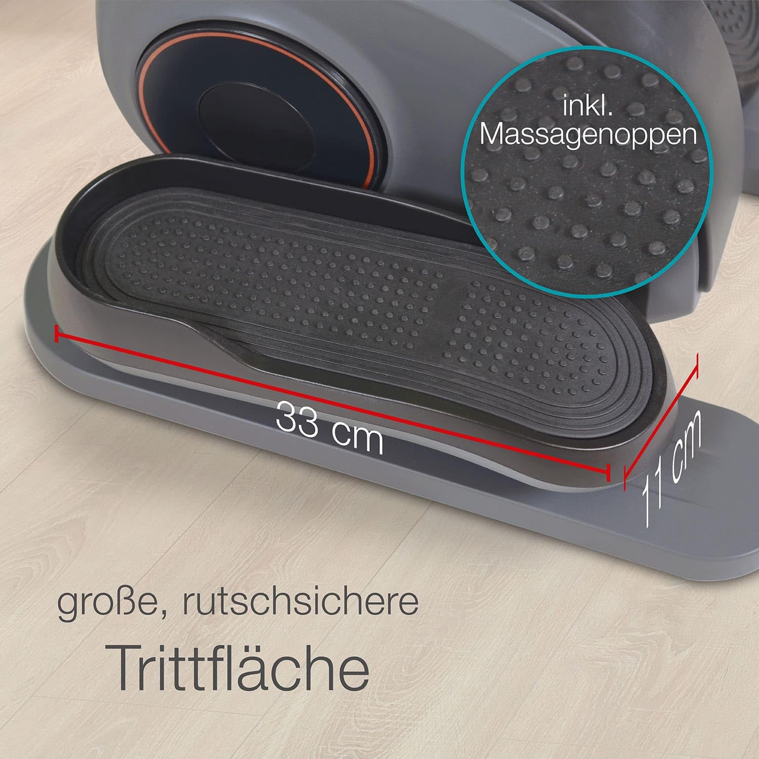 ELONEO Mini-Ellipsentrainer, Bewegungstrainer. Pedaltrainer, Fahrradpedal-Trainingsgerät, Stepper für Bewegung im Büro und Zuhause, übersichtlicher Trainingscomputer mit 3 Automatikprogrammen