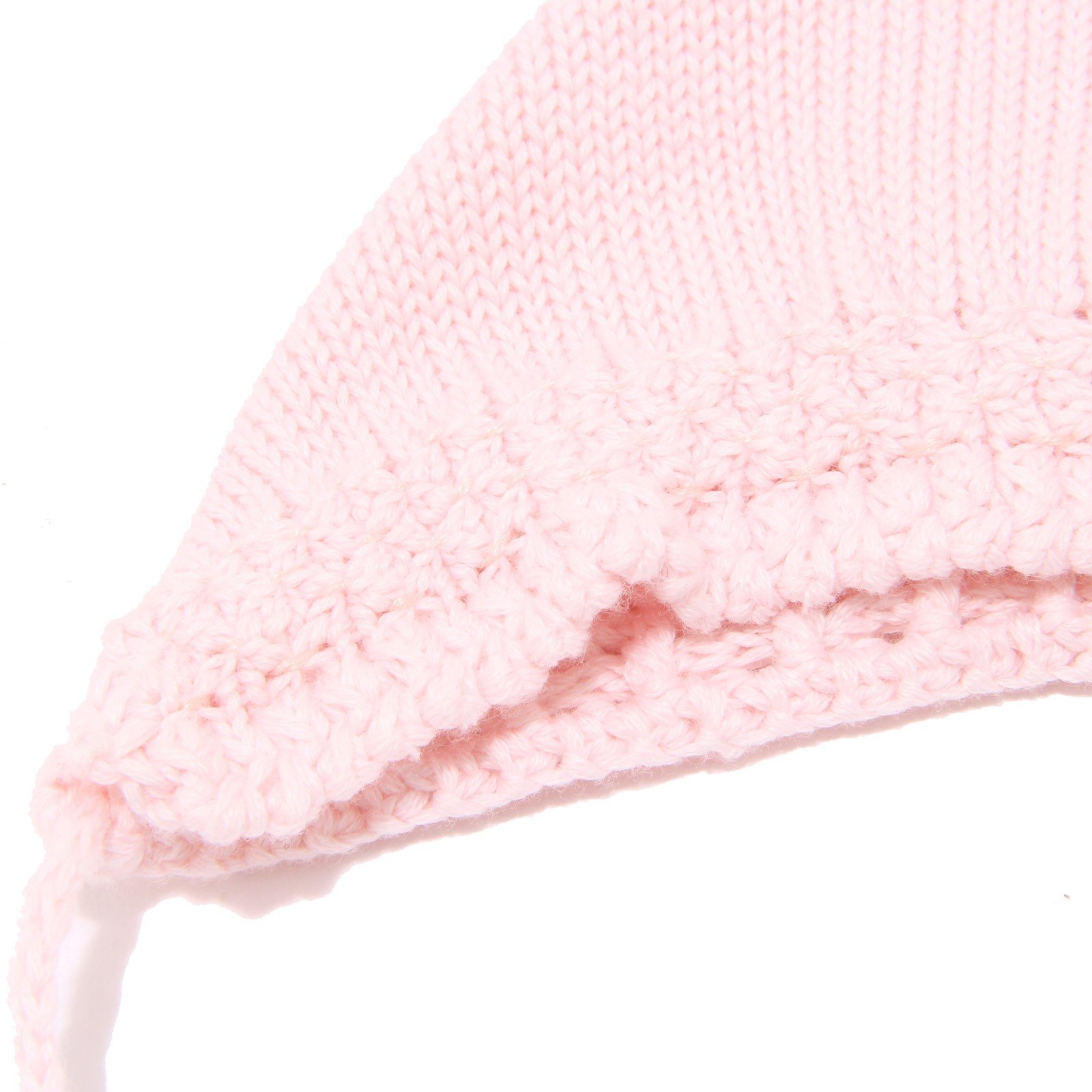 BABY T. 4431U cuffia bimba neonato lana pink wool newborn hat kid girl