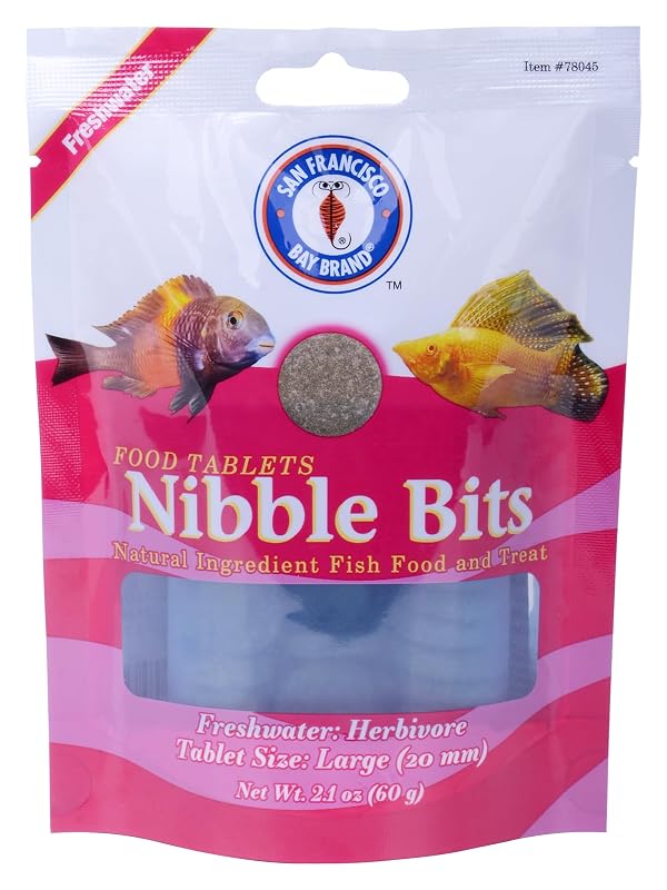 Alimento para Peixes Tropicais em Pastilhas Nibble Bits San Francisco Bay Brand 60 g