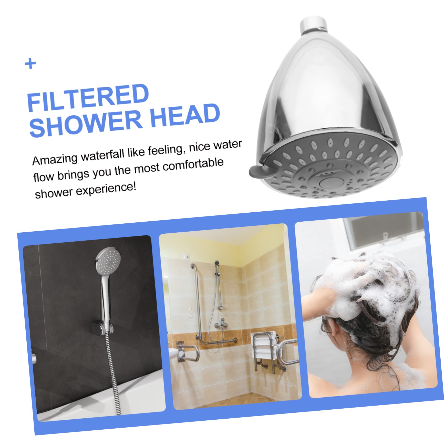 Garneck Addolcitore per Acqua Dura in Materiale ABS con Doccia Filtrata Filtro per Acqua da 6 Pollici Filtro per Acqua A 15 Stadi